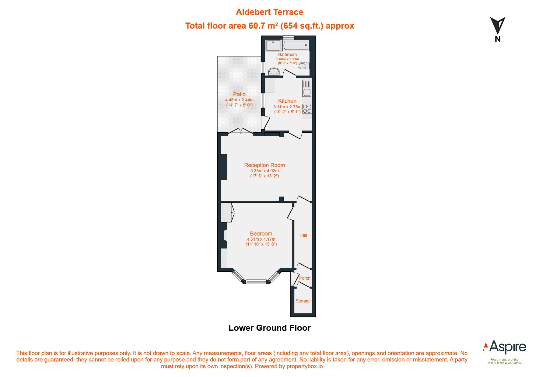 31A, Aldebert Terrace, London floorplan