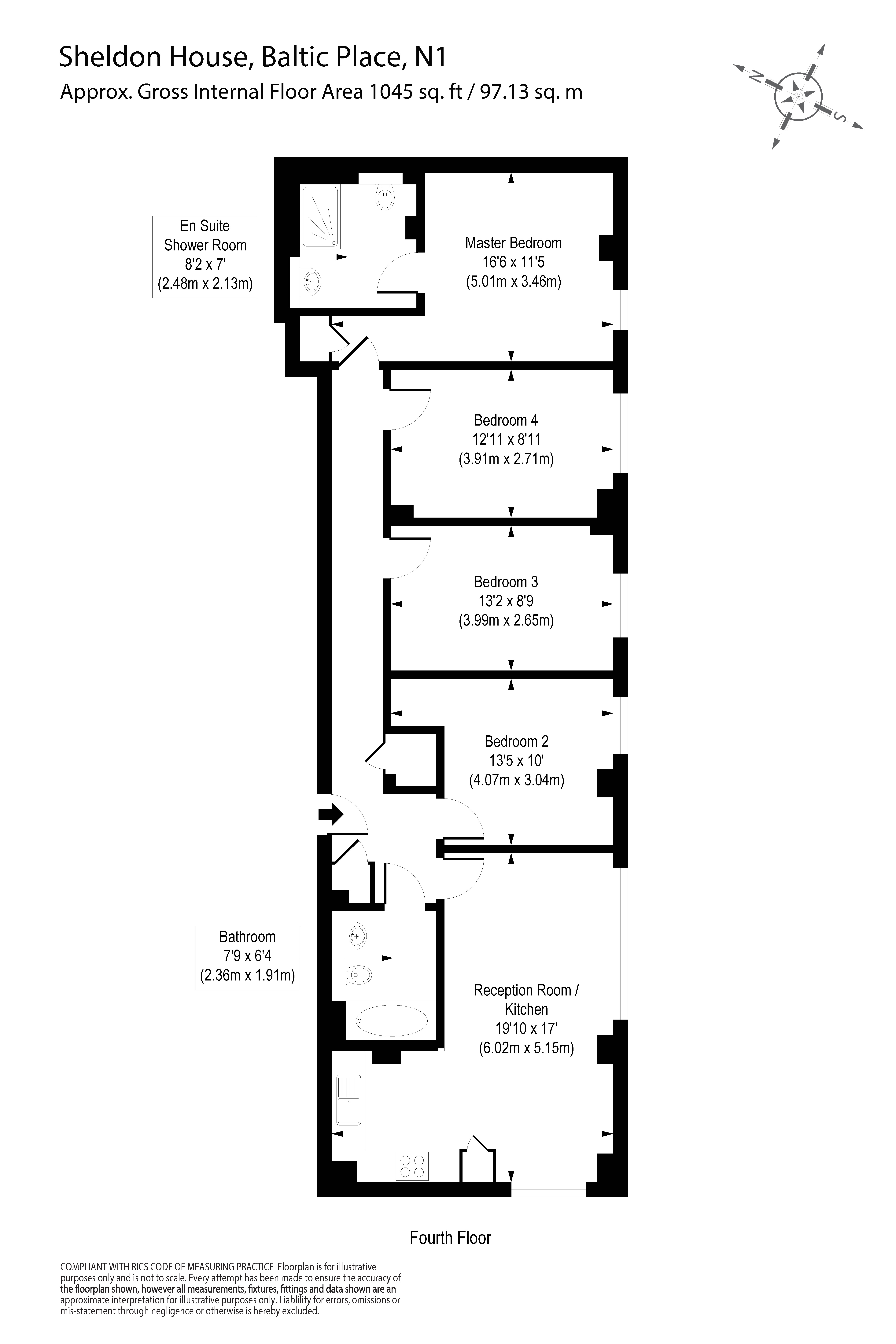 4 Bedrooms Flat for sale in Sheldon House, Baltic Place, London N1