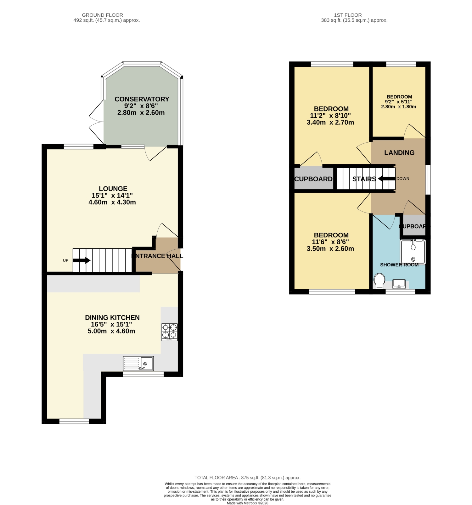 14, Windermere Avenue, Dronfield floorplan