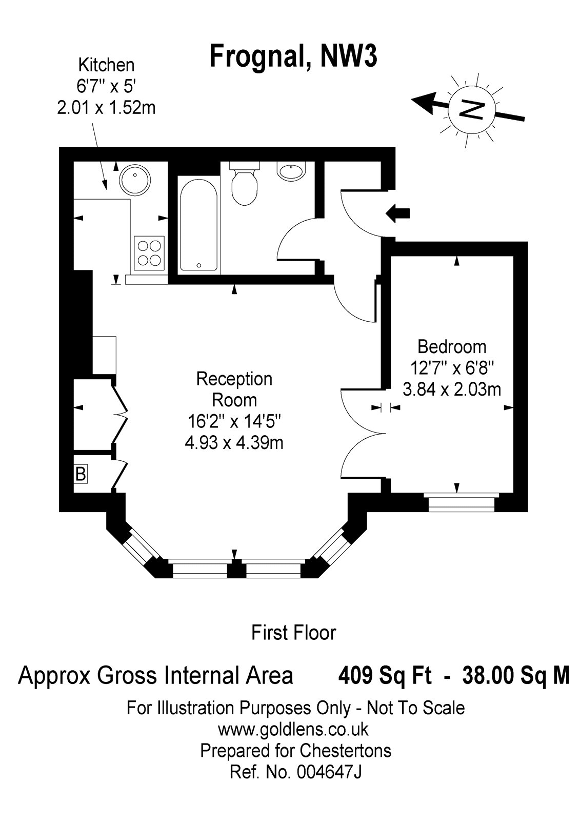 1 Bedrooms Flat to rent in Frognal, Hampstead, London NW3