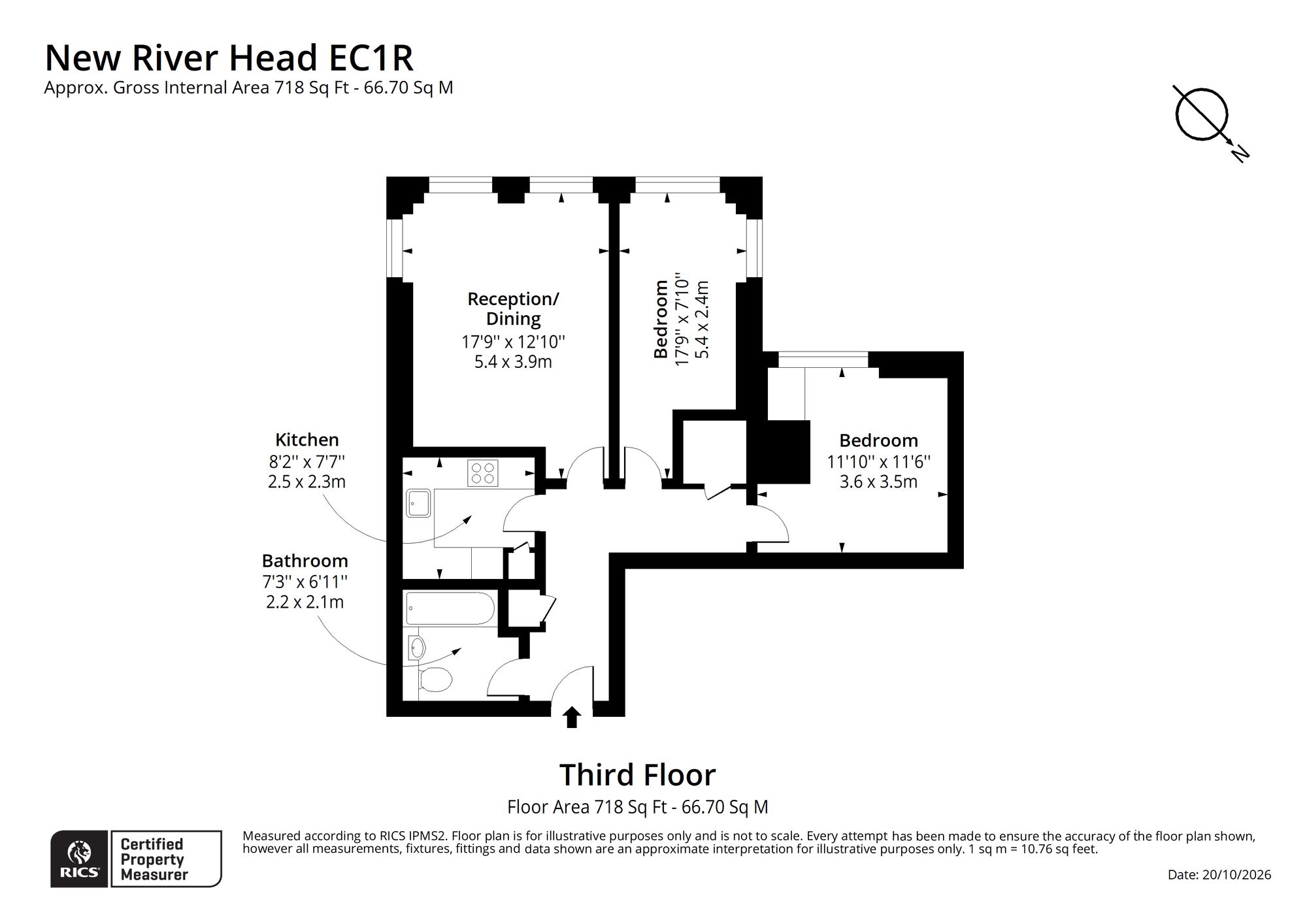 Apt 124, New River Head, London floorplan