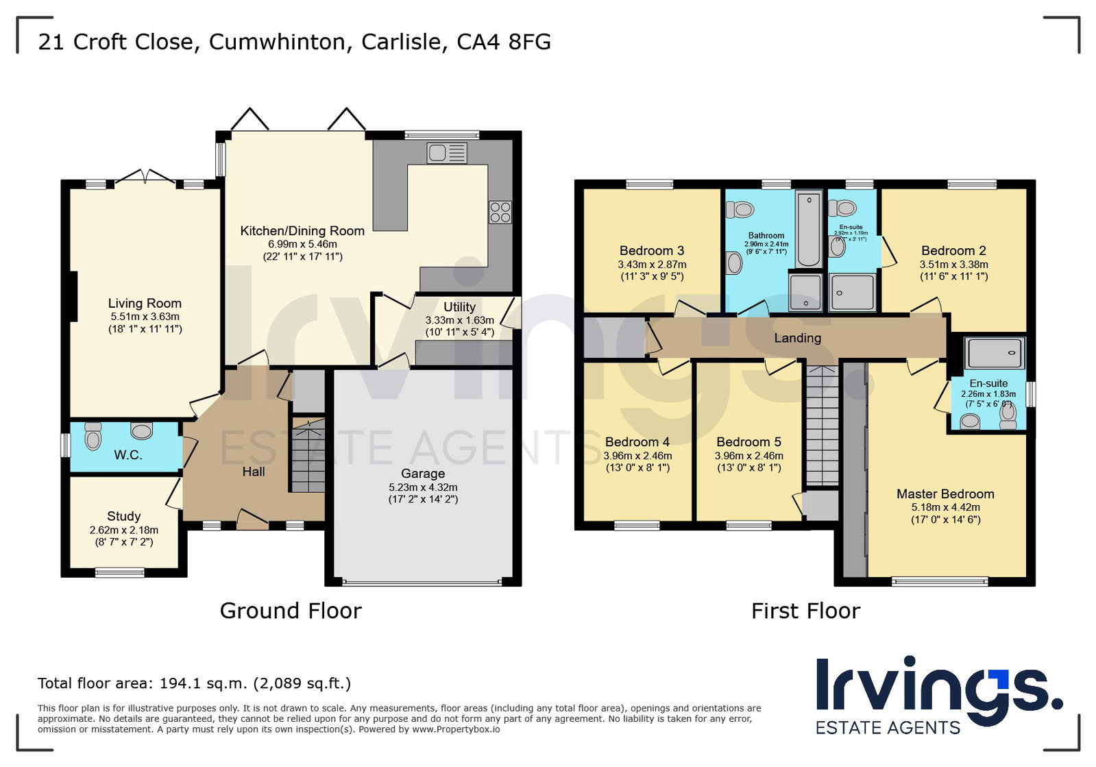 21, Croft Close, Carlisle floorplan