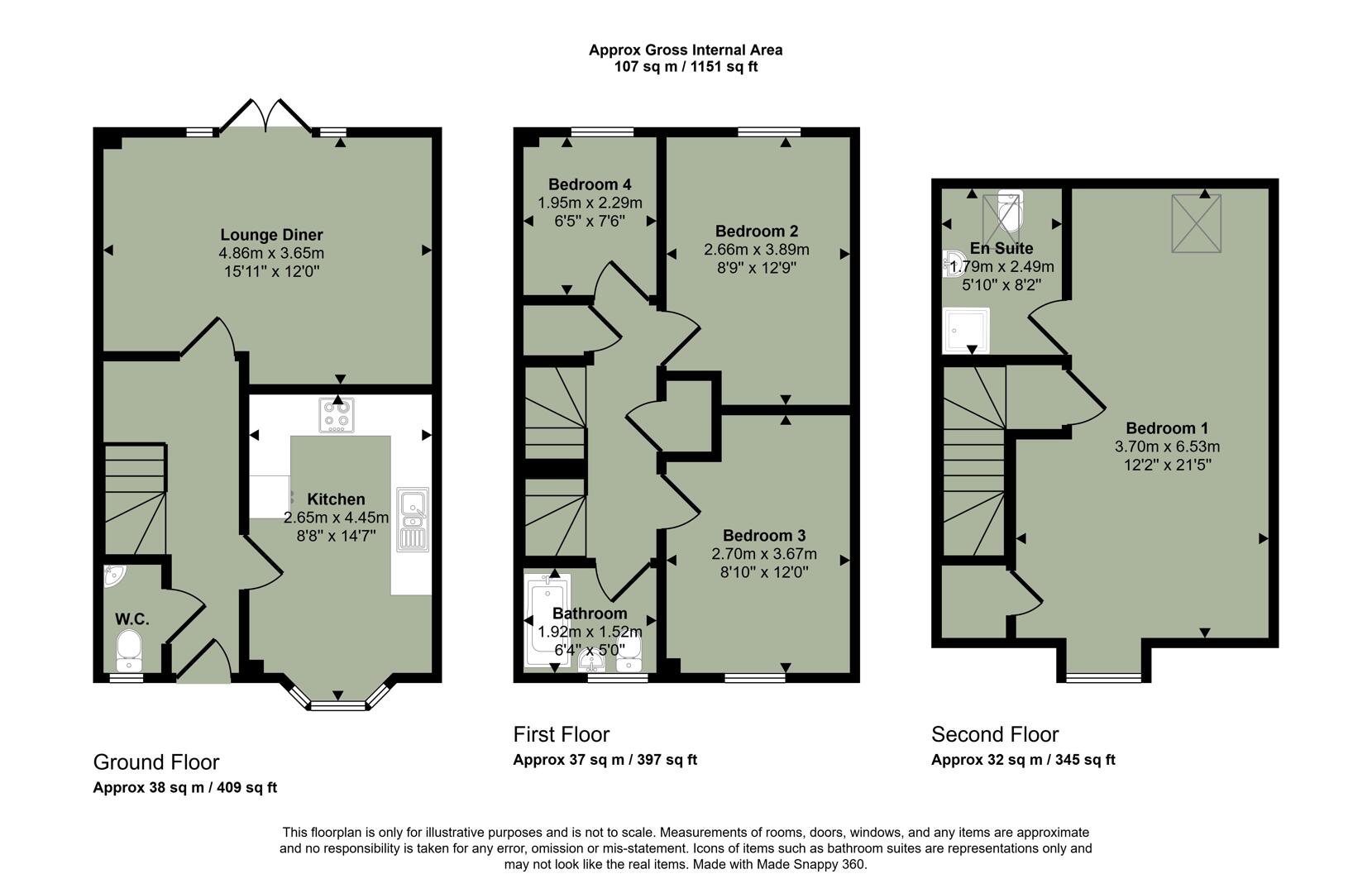 38, Picca Close, Cardiff floorplan