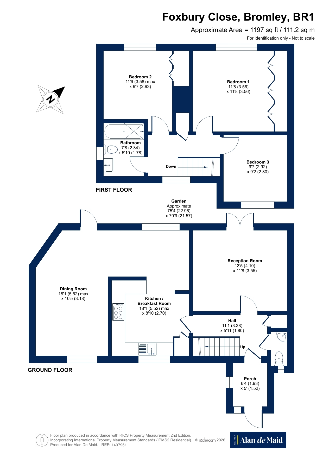 1, Foxbury Close, Bromley floorplan
