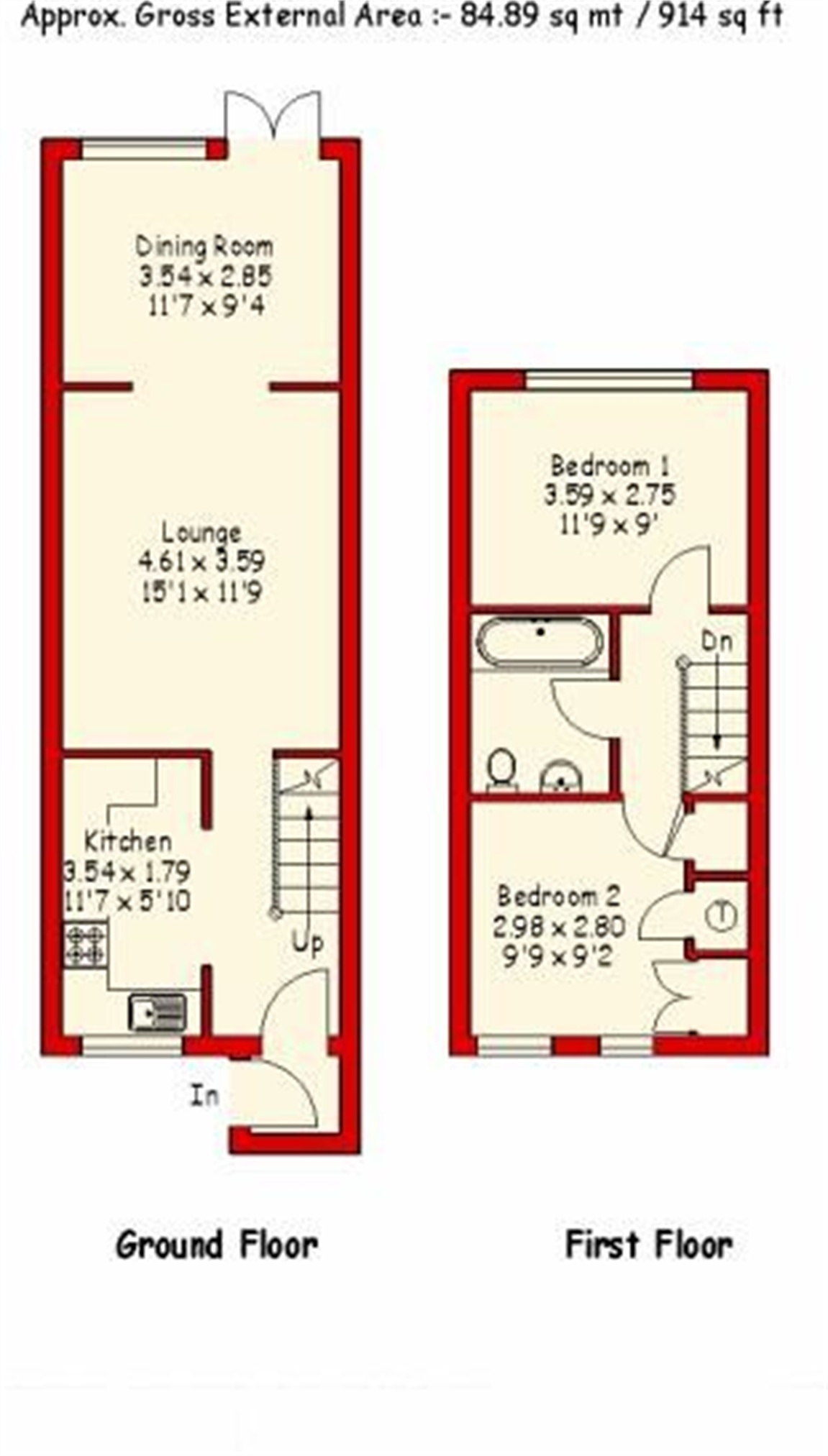 2 Bedrooms Terraced house for sale in Shaw Drive, Walton-On-Thames, Surrey KT12