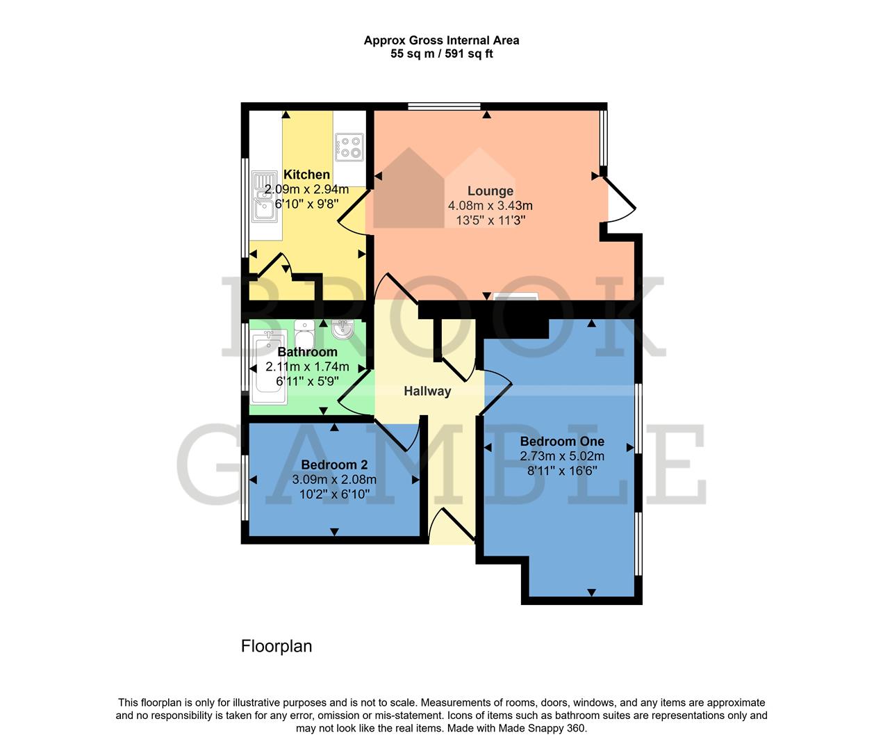Flat 1, Essex Court, Rockhurst Drive, Eastbourne floorplan