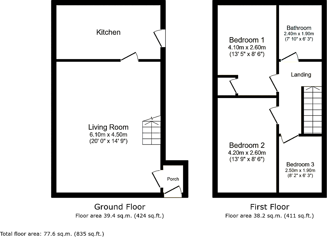 1, Rutherford View, Peterlee floorplan