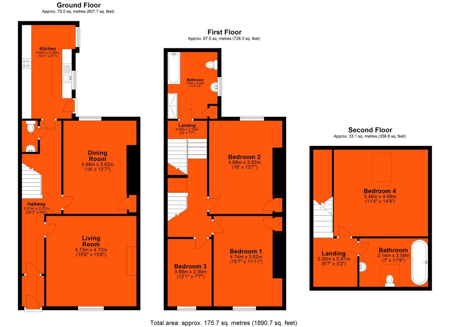 14, York Street, Newcastle Upon Tyne floorplan