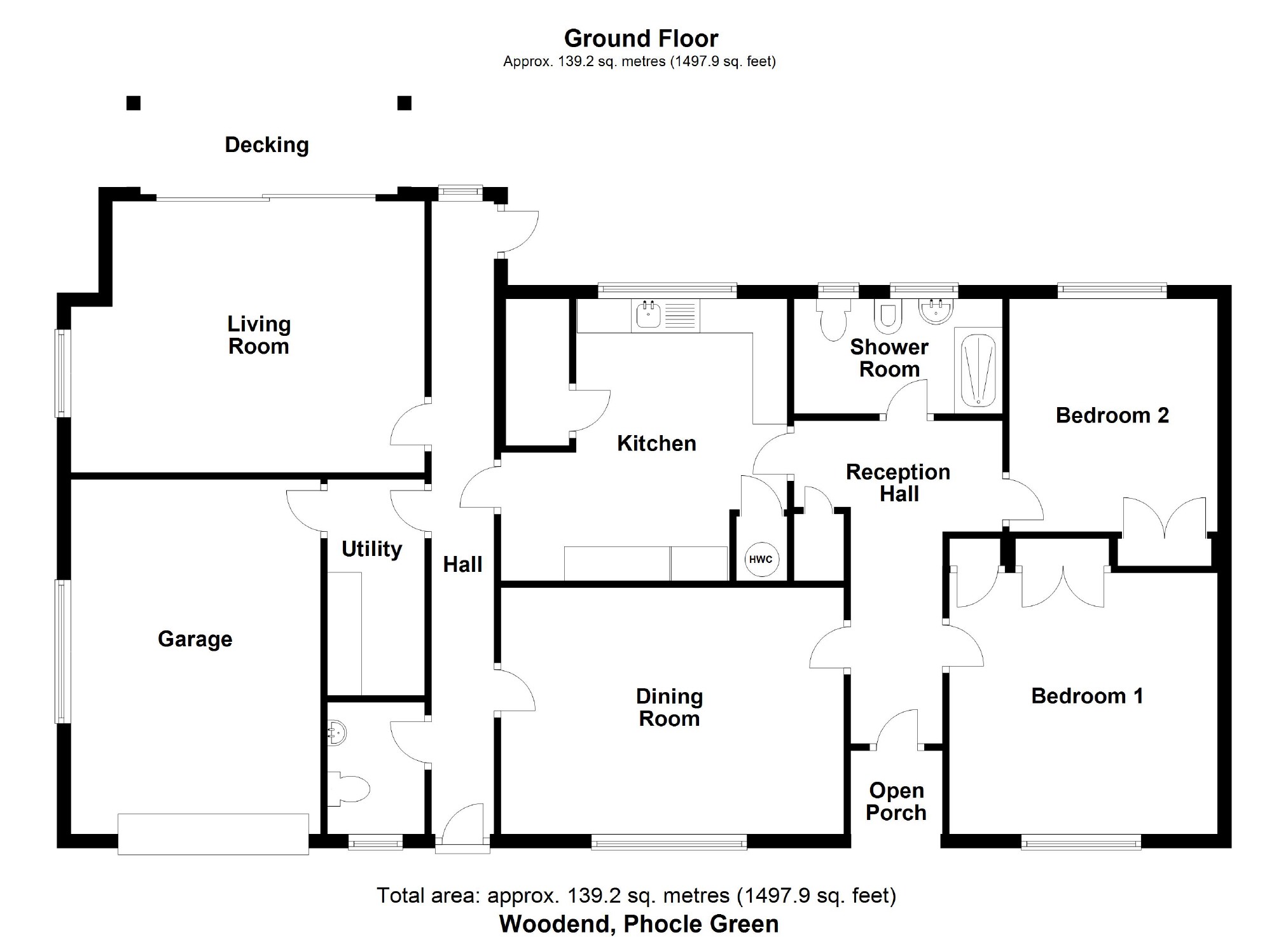 2 Bedrooms Detached bungalow for sale in Phocle Green, Ross-On-Wye HR9