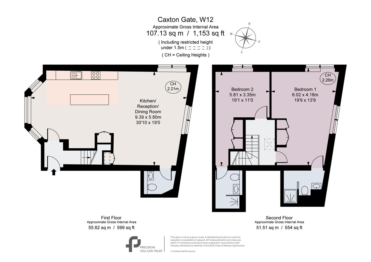 4 Caxton Gate, 32, Caxton Road, London floorplan
