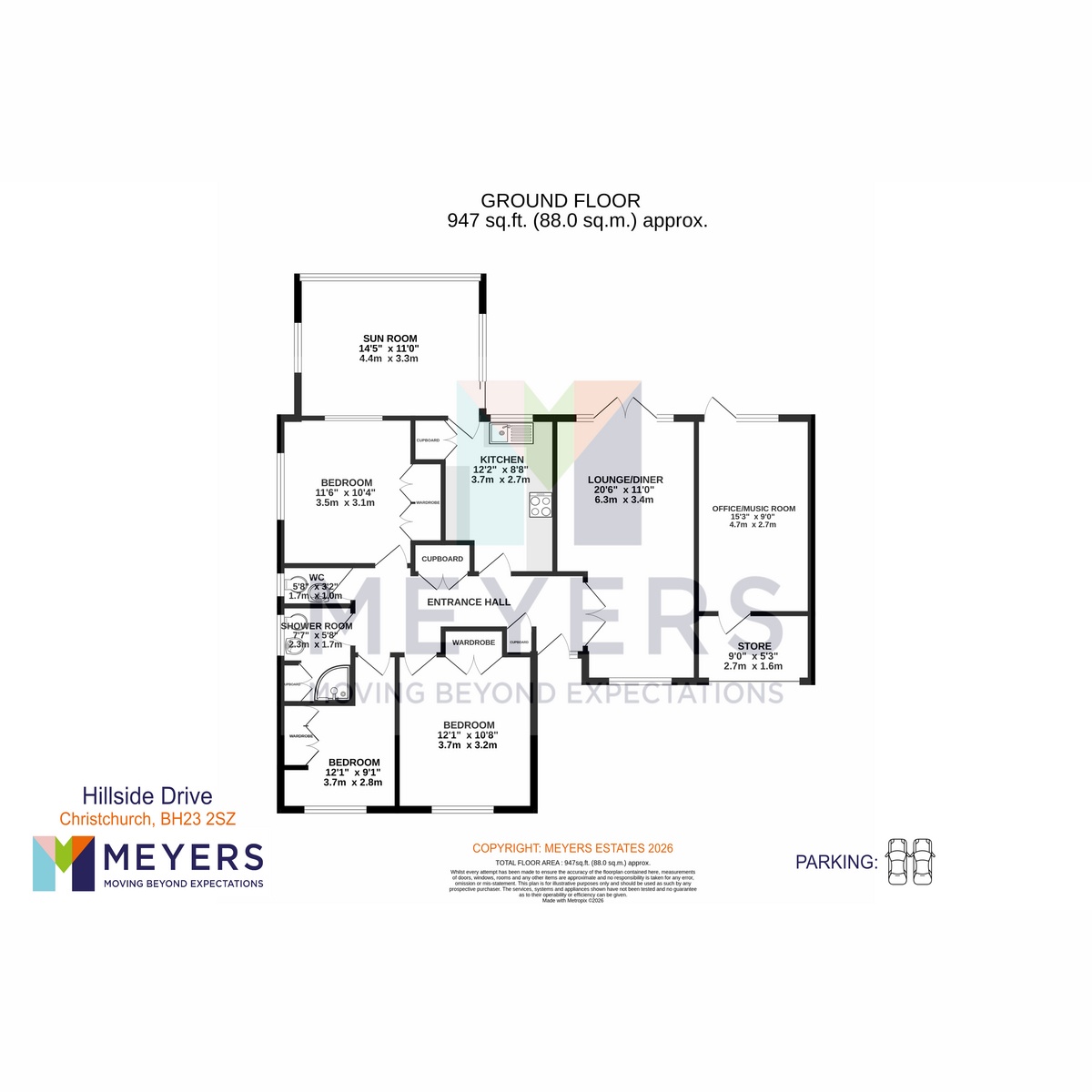 107, Hillside Drive, Christchurch floorplan