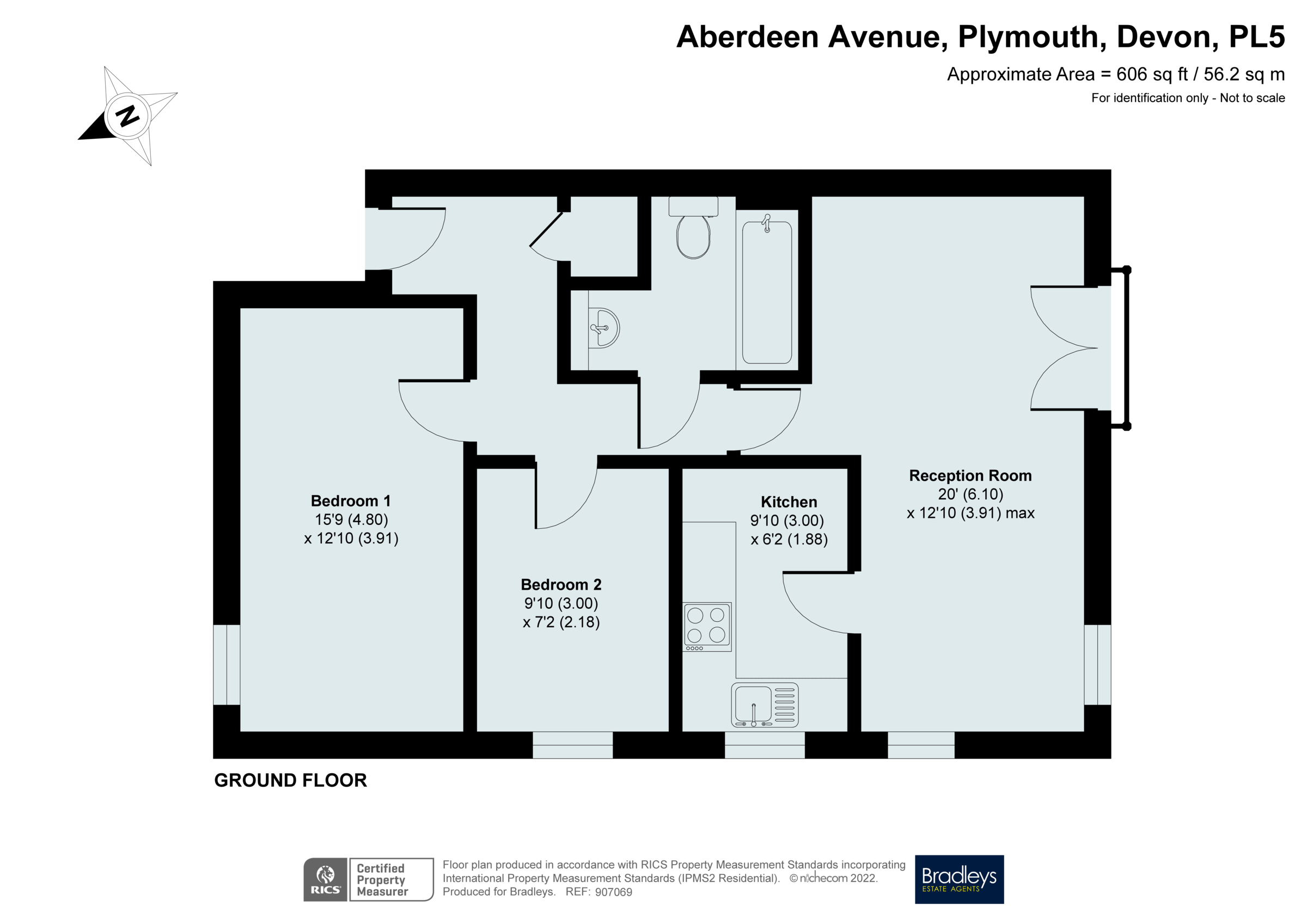 Aberdeen Avenue, Plymouth, Devon PL5, 2 bedroom flat for sale