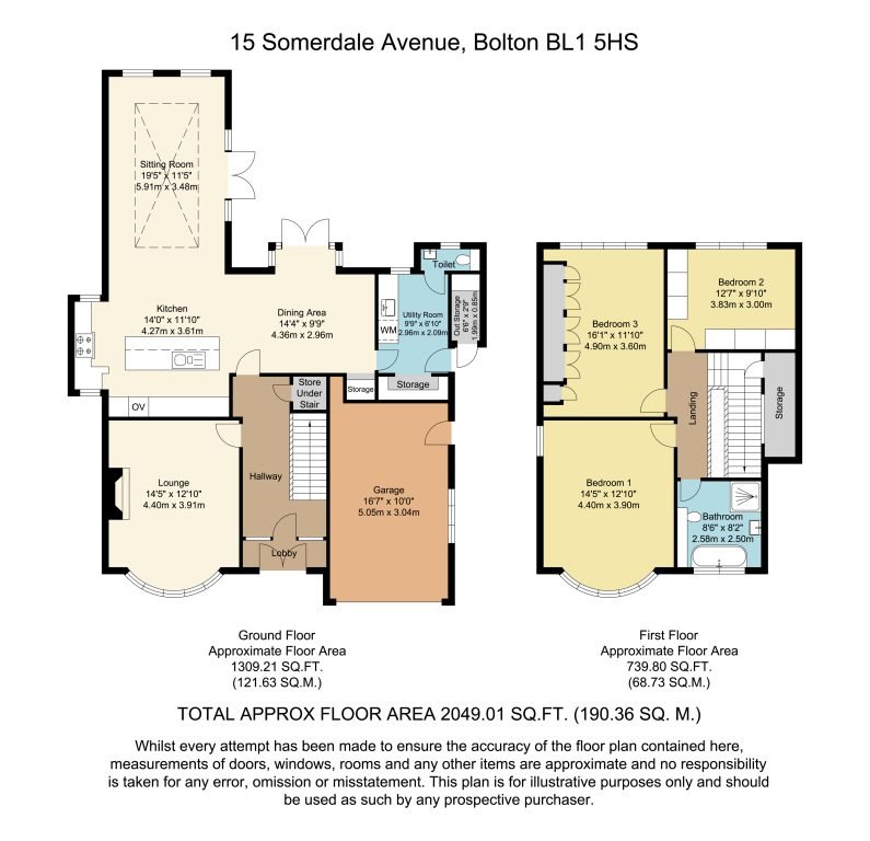 15, Somerdale Avenue, Bolton floorplan