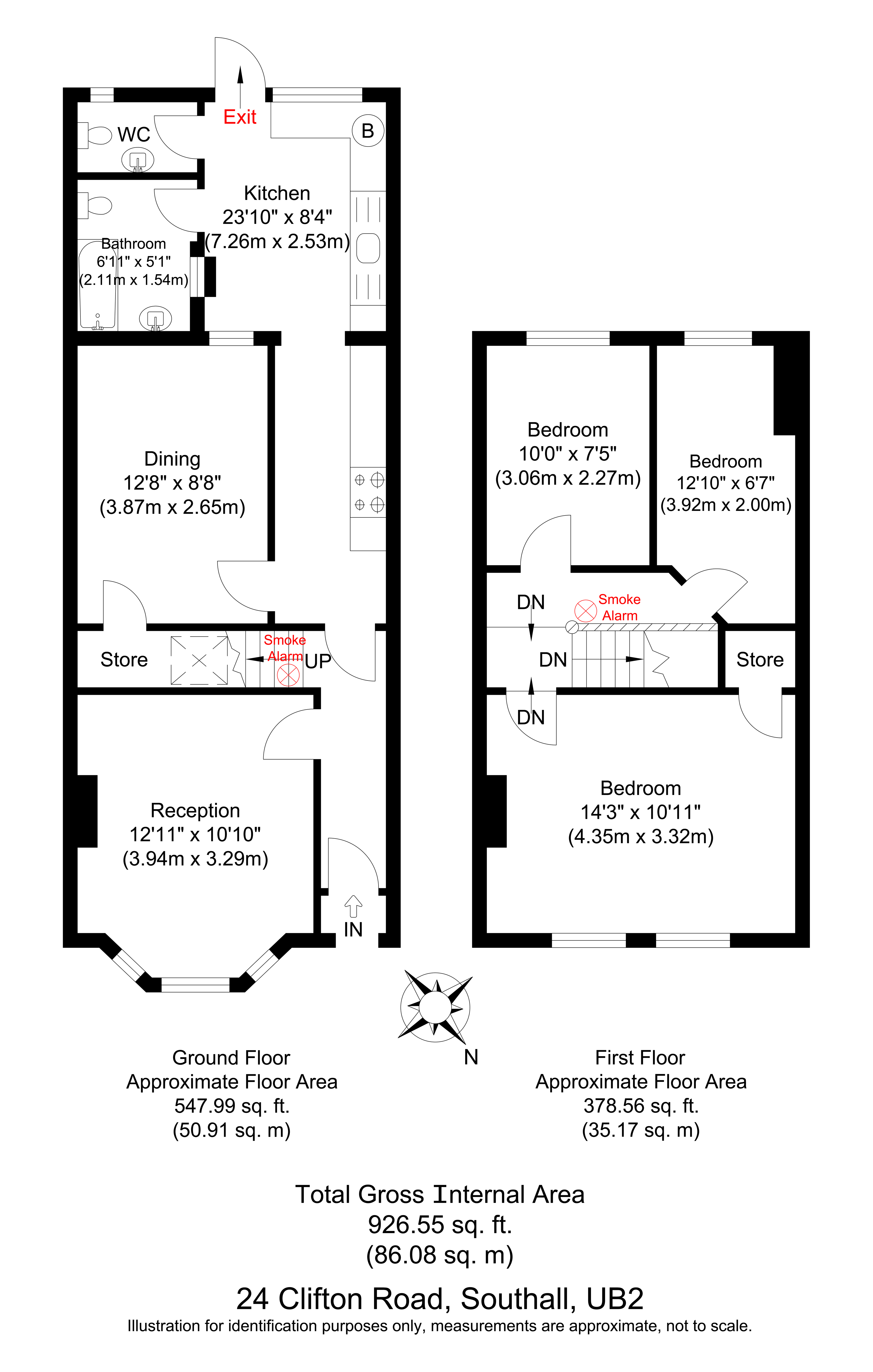 Clifton Road, Southall floorplan