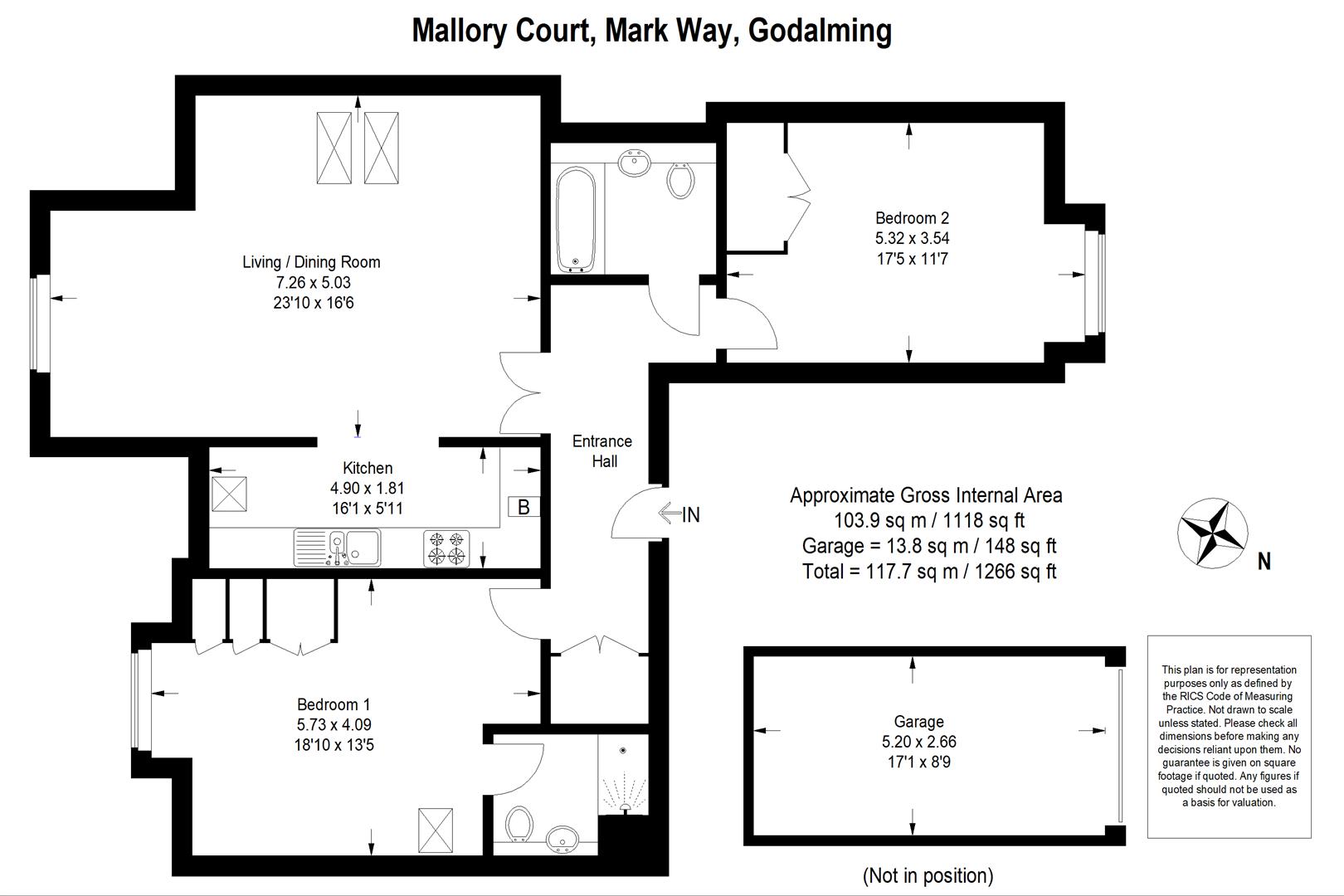 7 Mallory Court, Mark Way, Godalming floorplan