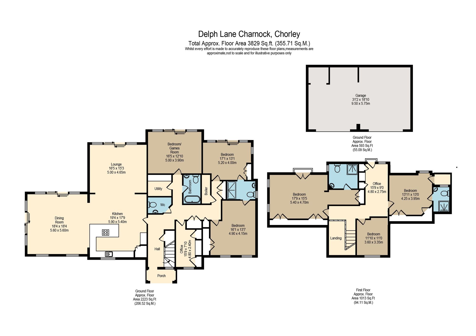 Delph House Delph Lane, Chorley floorplan