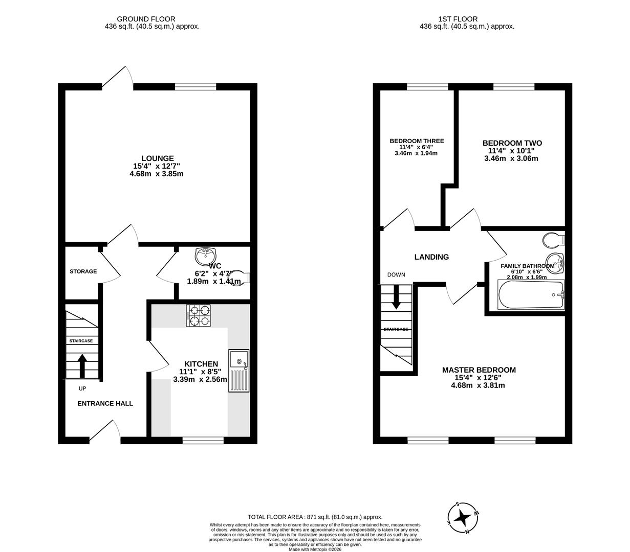 6, Whinfell Close, Leyland floorplan