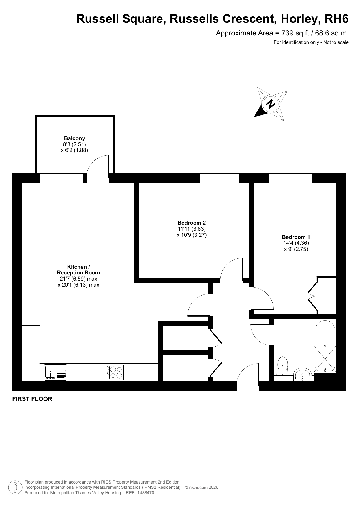 Russell Square Russells Crescent, Horley floorplan