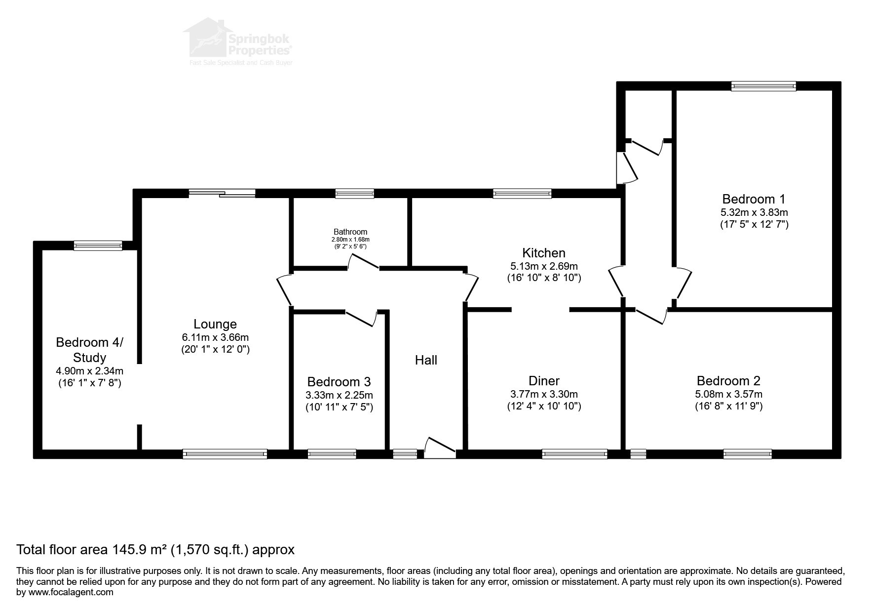56, Pen Y Bryn Road, Conwy floorplan
