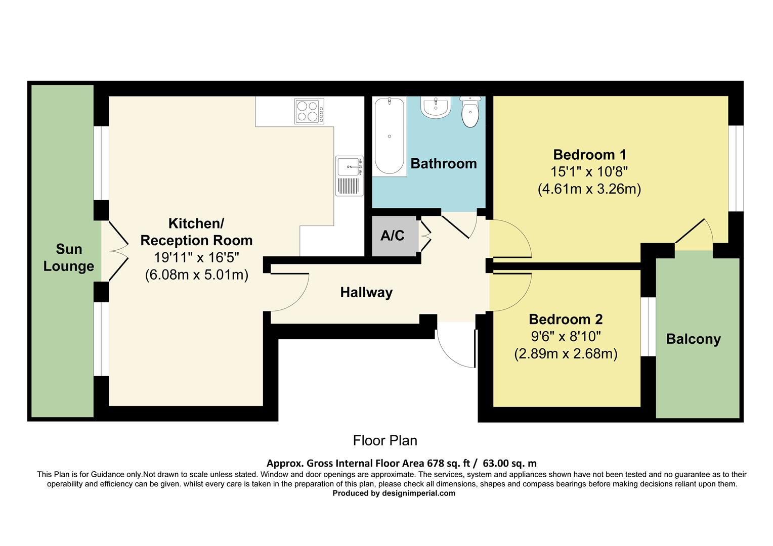 Flat 5, 3 Helios Road, Wallington floorplan