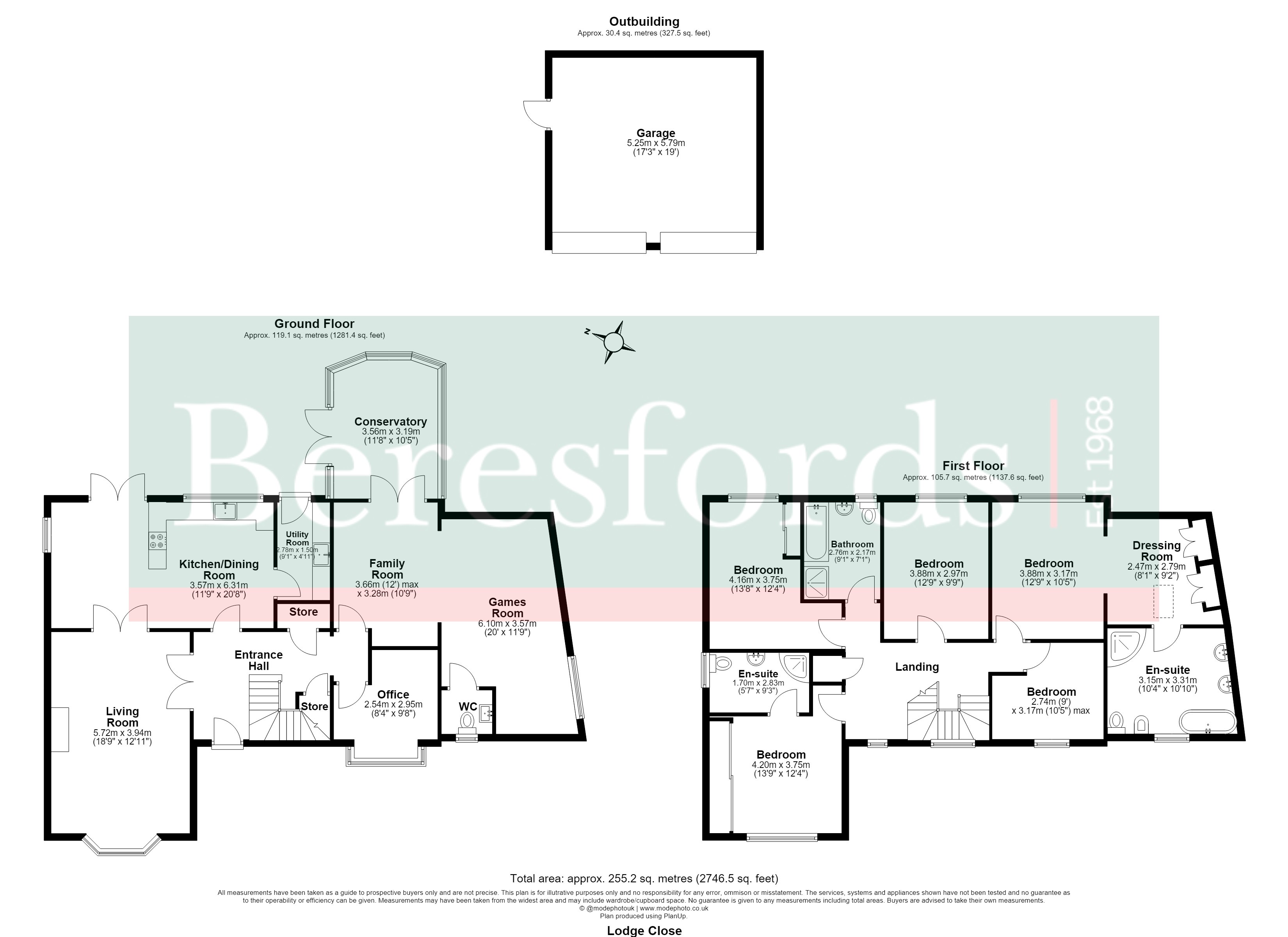 10, Lodge Close, Hutton floorplan