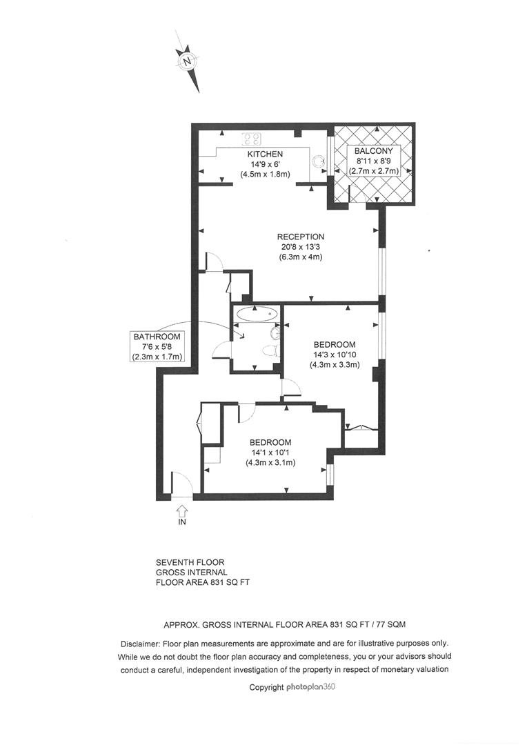 85a, Donnington Court, Donnington Road, London floorplan