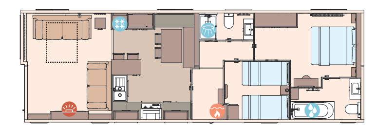 Pine View 11, Woodhall Country Park, Lincolnshire floorplan