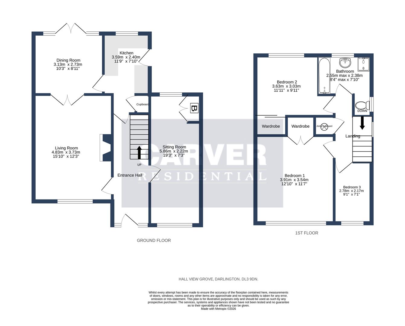 29, Hall View Grove, Darlington floorplan