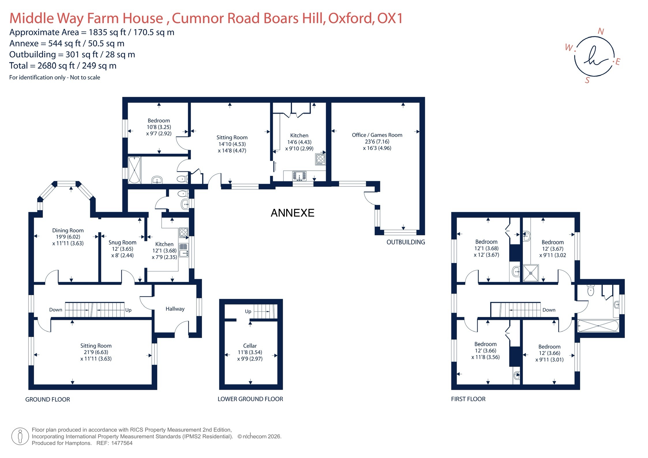 Middle Way Farm House, Cumnor Road, Oxford floorplan