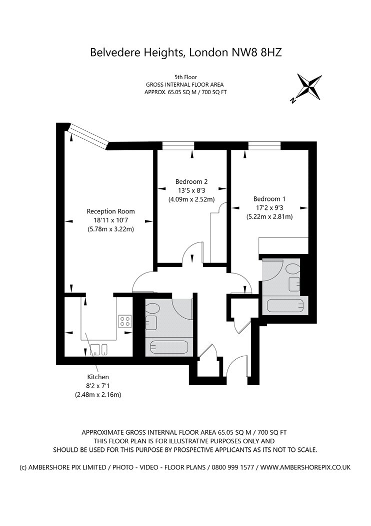 504, Belvedere Heights, St John's Wood floorplan