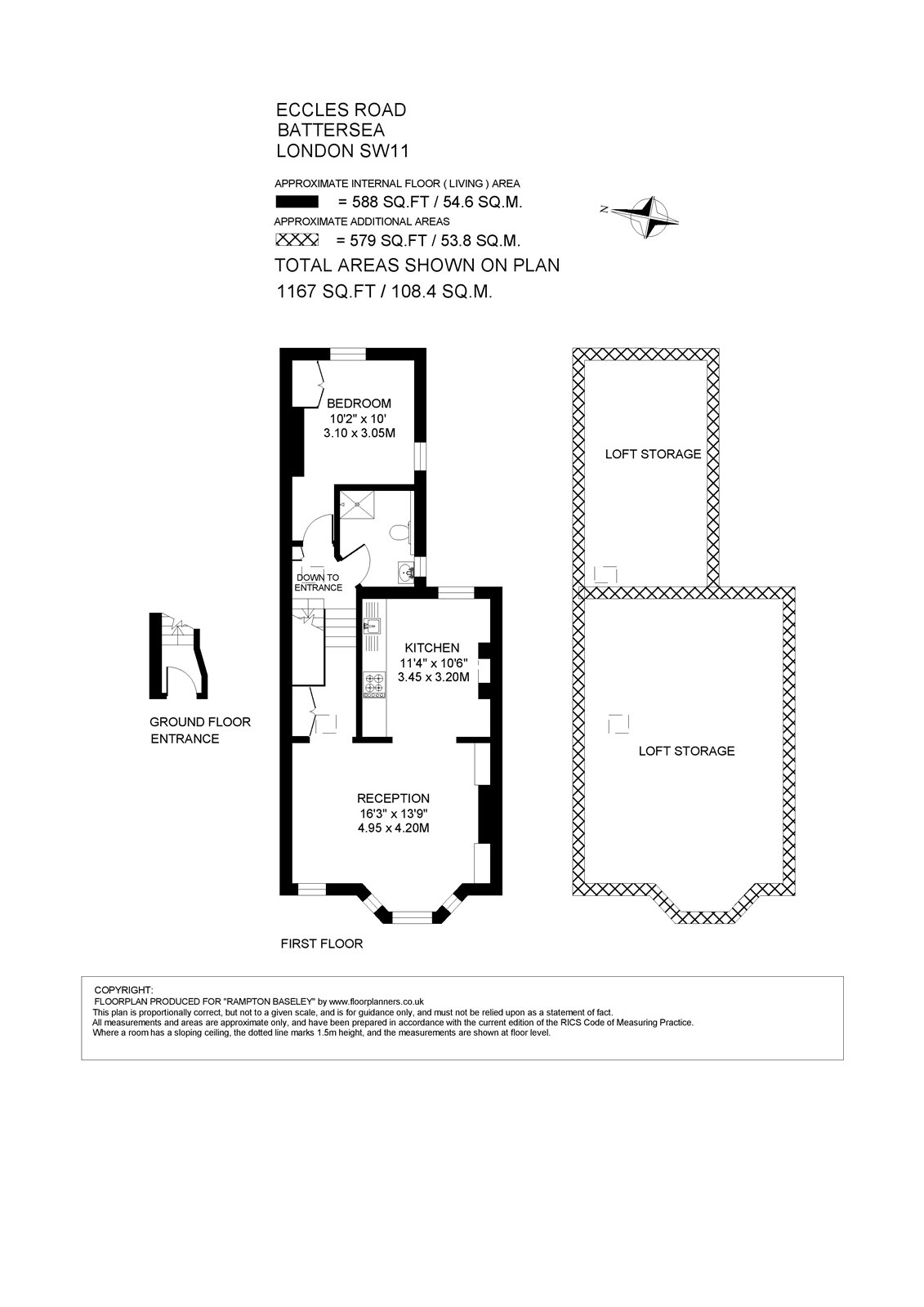Upper Floor Flat, 30, Eccles Road, London floorplan