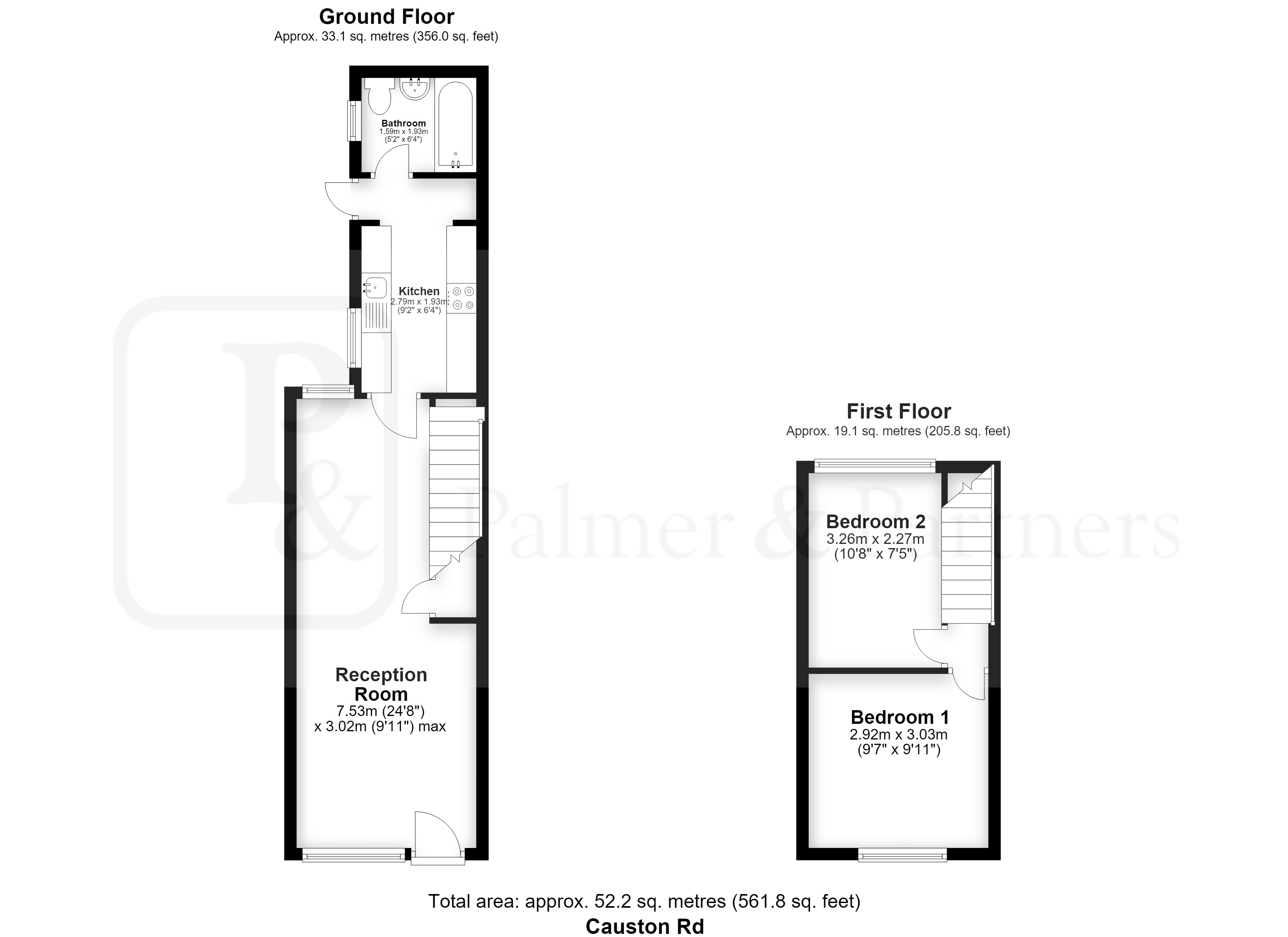 54, Causton Road, Essex floorplan