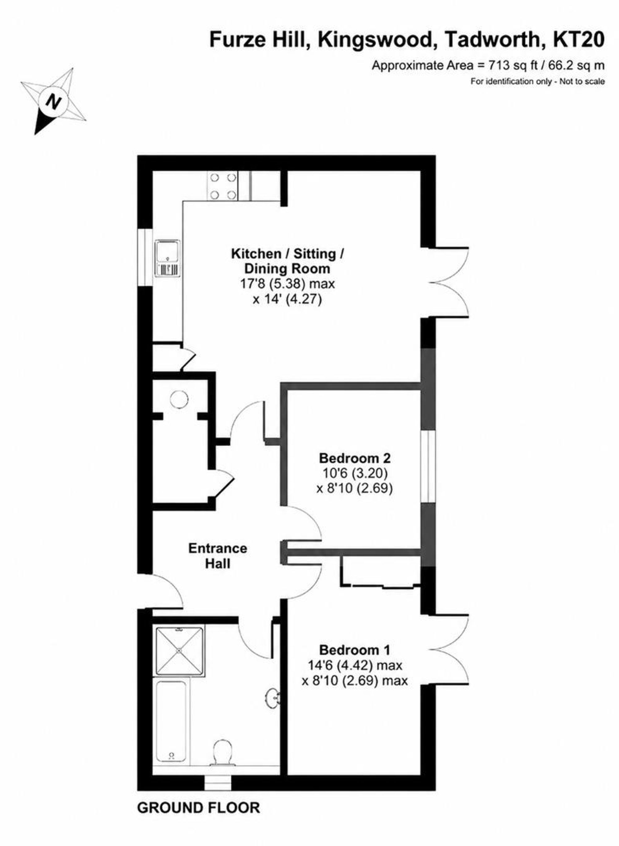 Flat 2, Furze Hill Court Furze Hill, Tadworth floorplan
