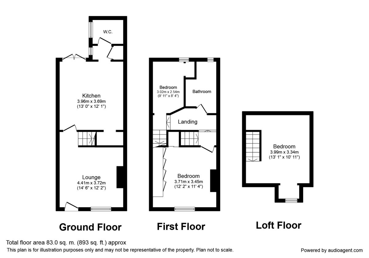 3 Bedrooms  to rent in Canal Wharf, Chesterfield S41