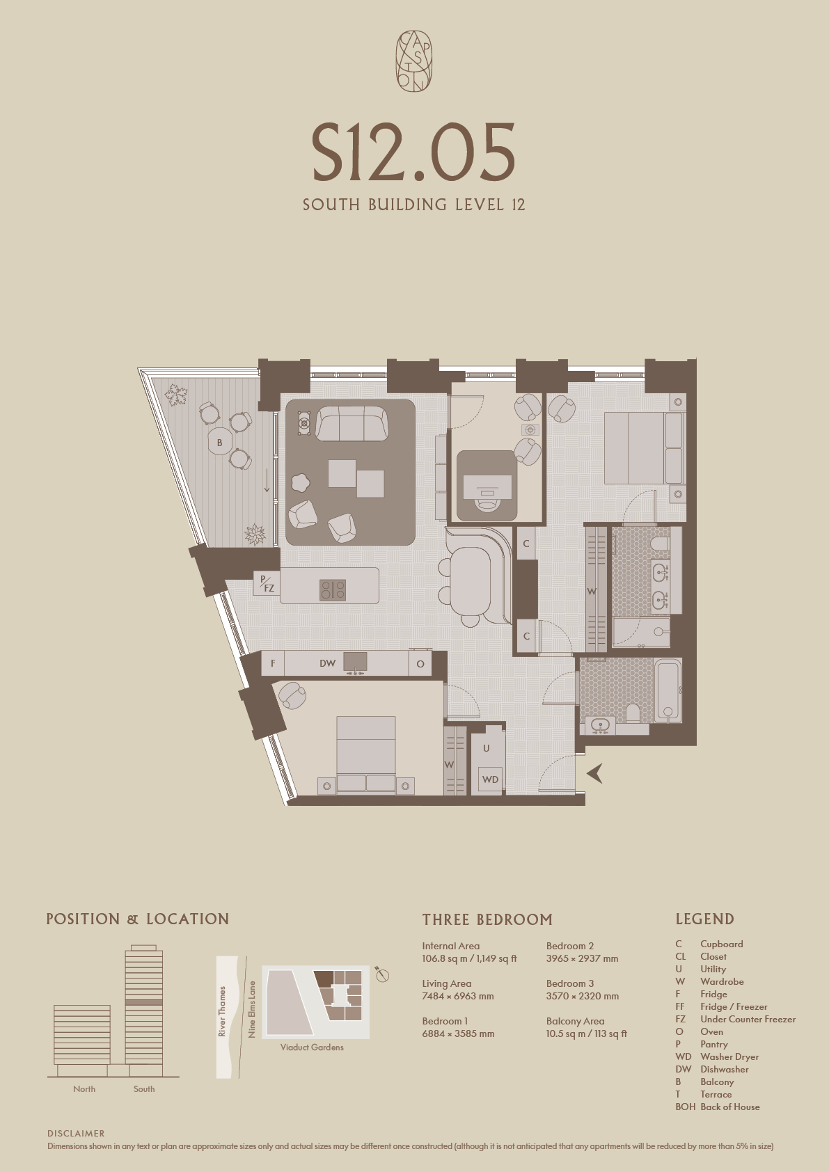 The Capston - South - S1205,, The Capston, Nine Elms floorplan