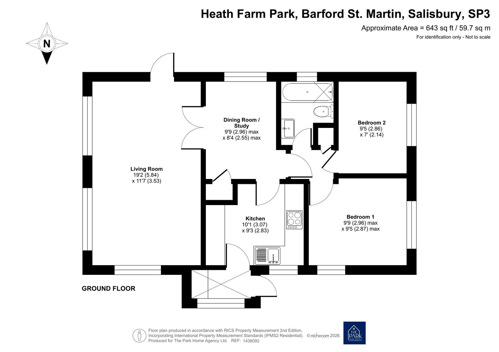 46, Heath Farm Park, Salisbury floorplan