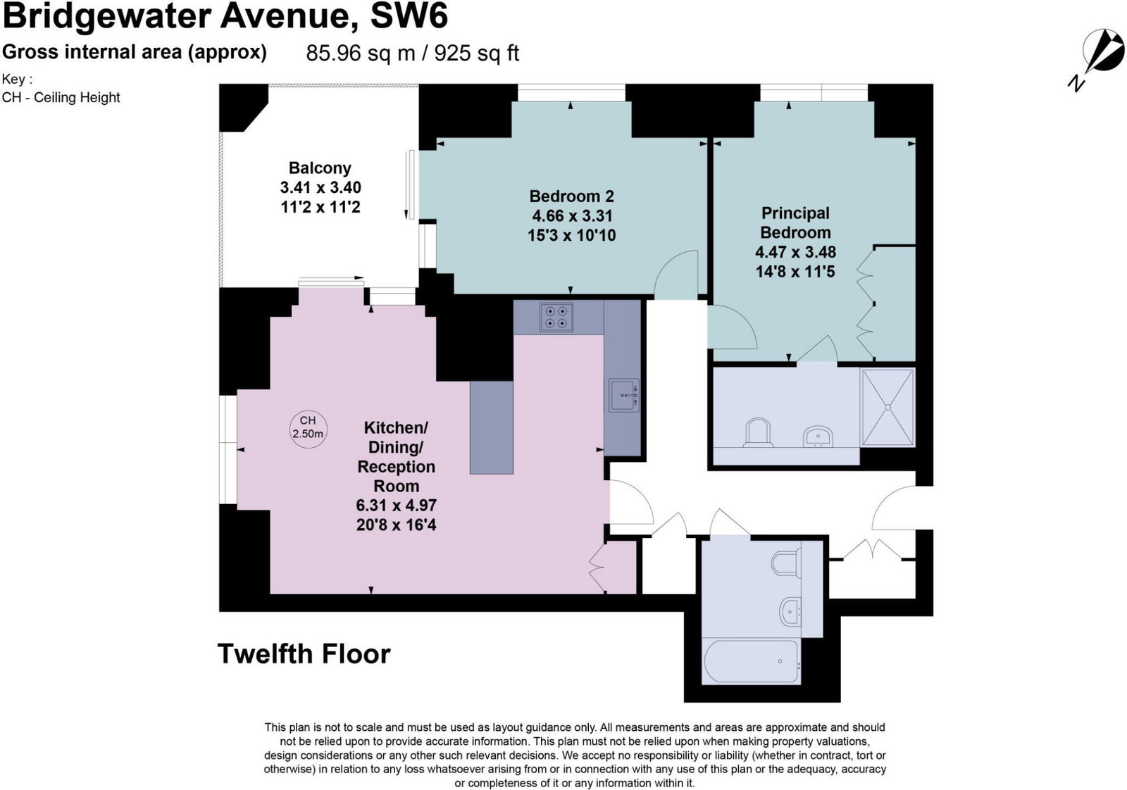 2,70 Kings Tower, Bridgewater Avenue, Hammersmith And Fulham floorplan