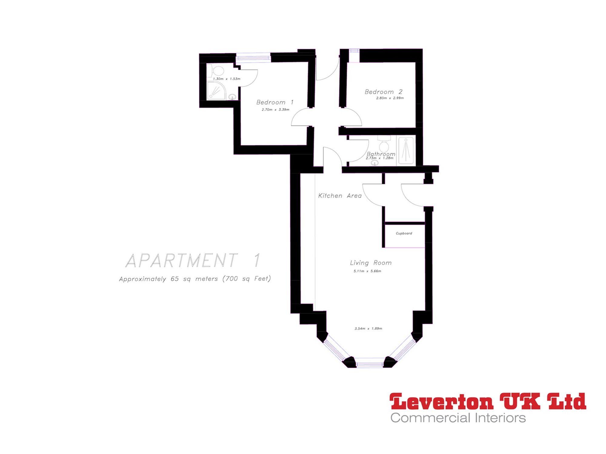 Apt 1, 87 New Square, Chesterfield floorplan