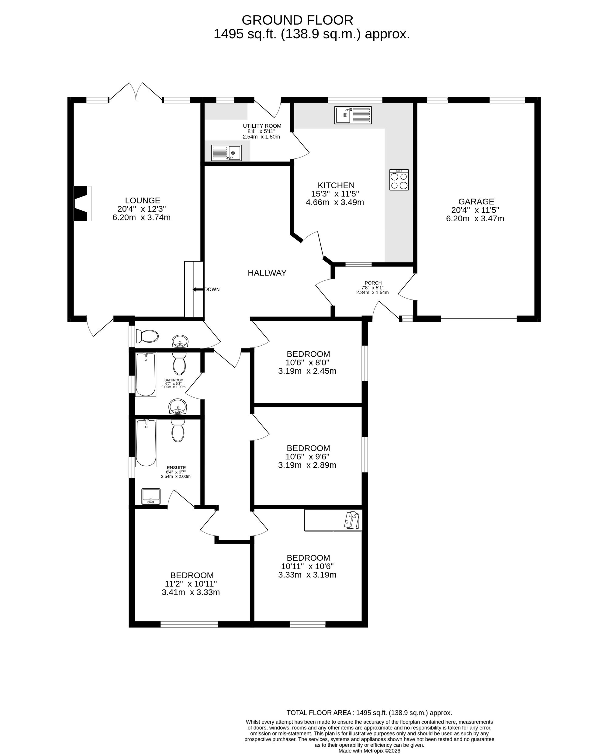 Honeysuckle Down Leonardston Road, Milford Haven floorplan