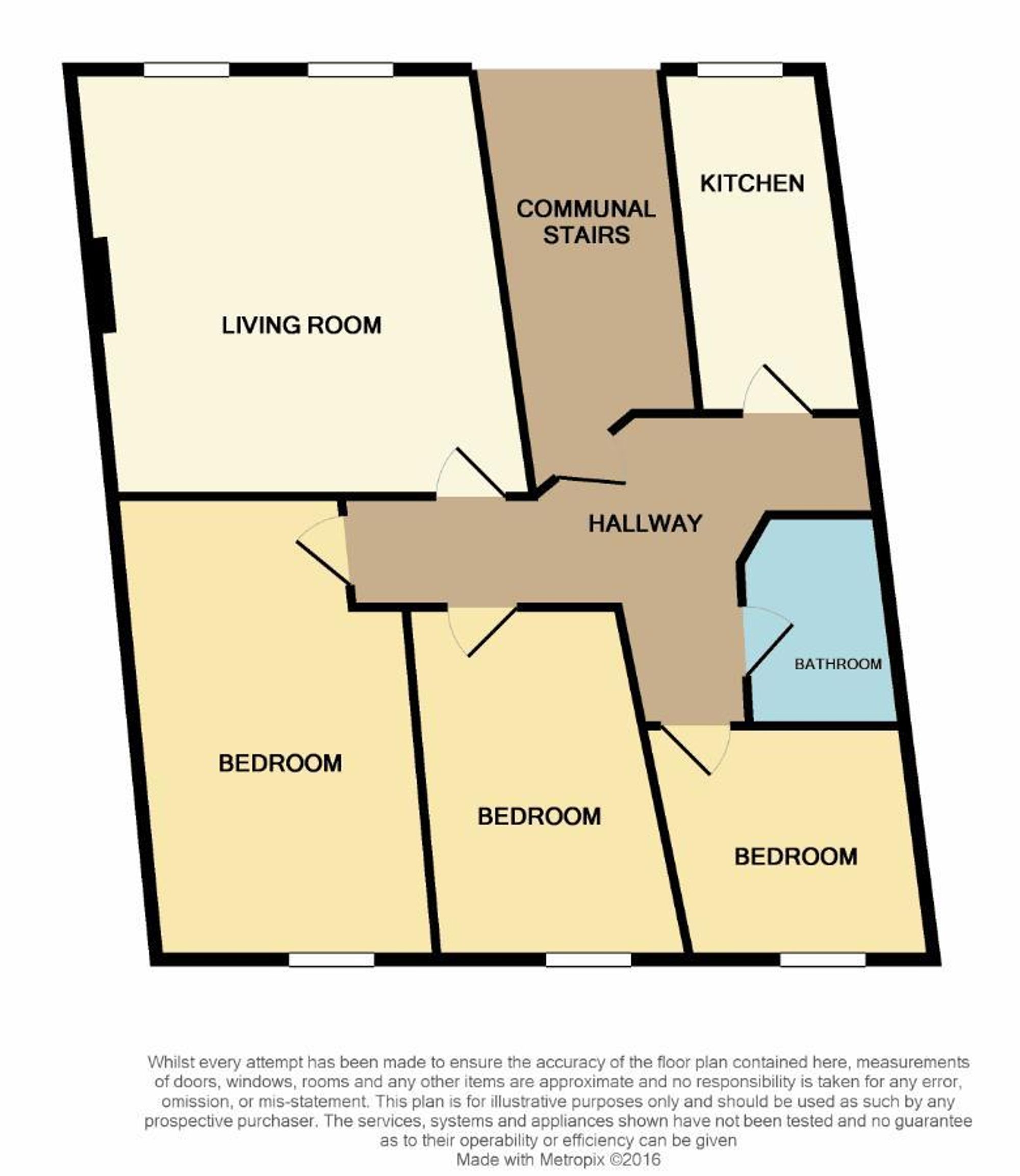 Flat 3, 16 Belle Vue Parade, Scarborough floorplan