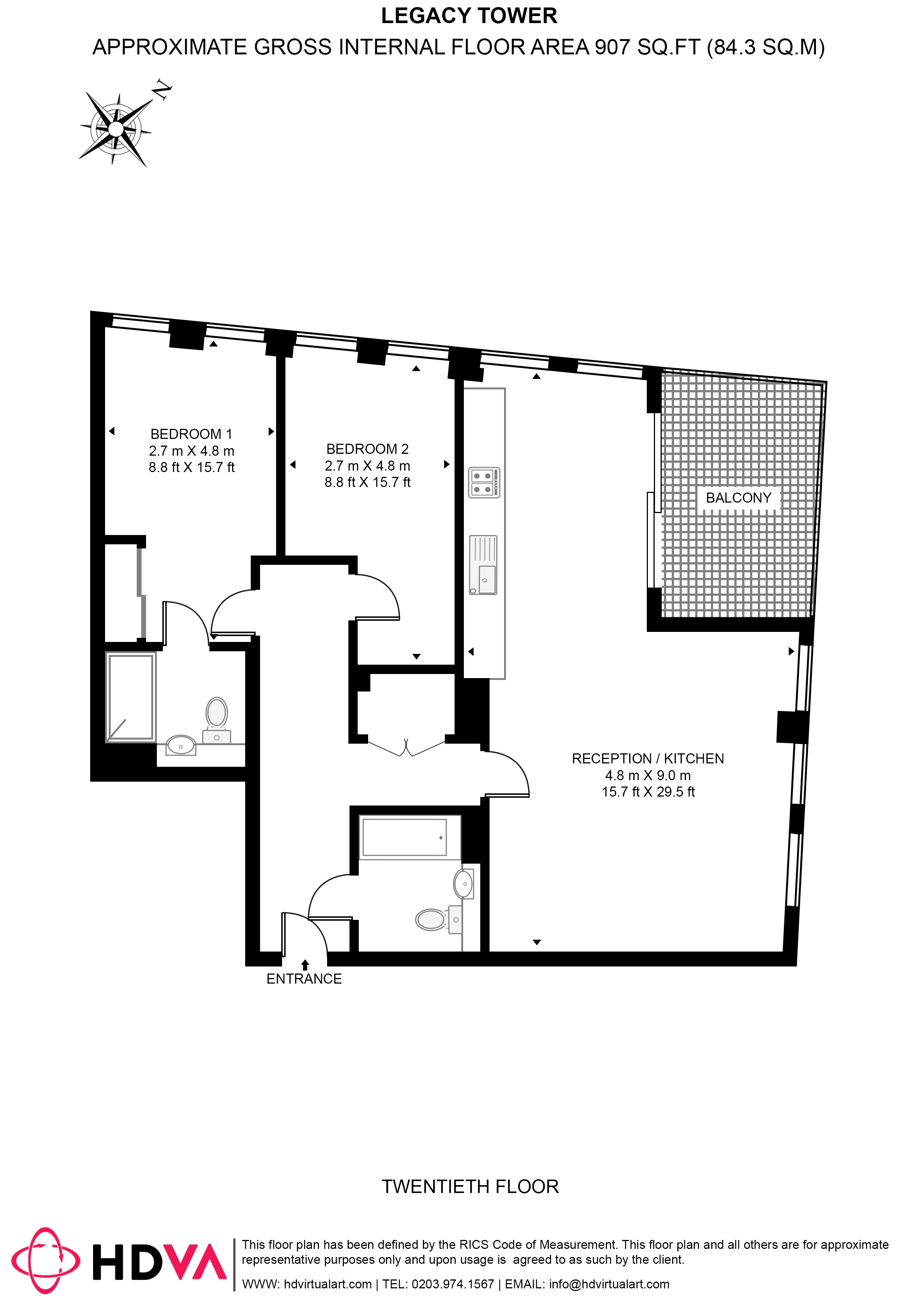 Flat 119, Legacy Tower, 88, Great Eastern Road, London floorplan