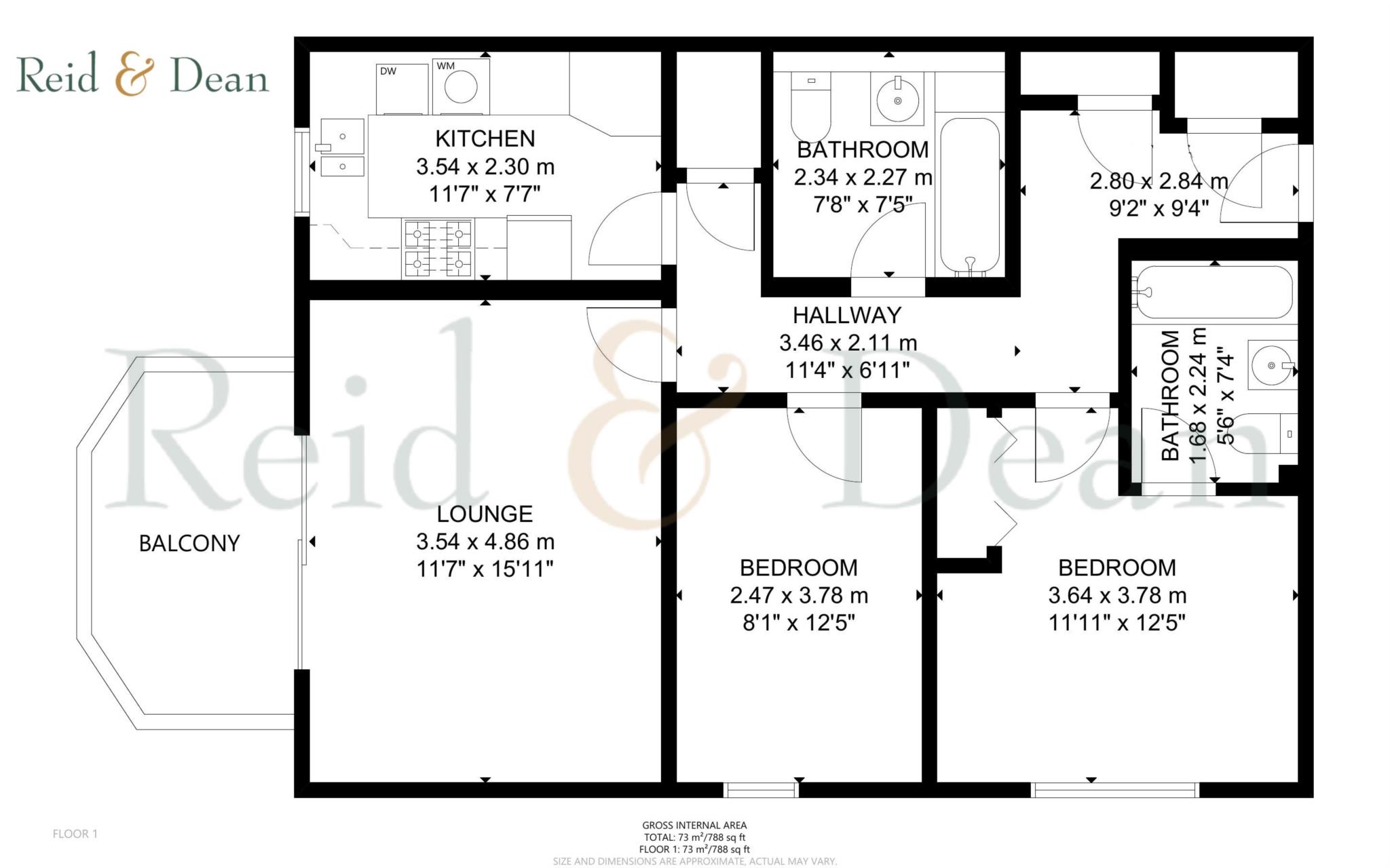 15 Greenwich House, 10-12 Chesterfield Road, Eastbourne floorplan
