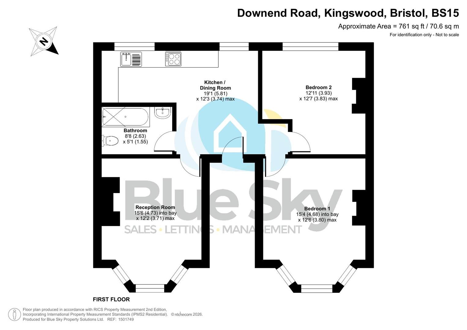 Flat 2, 1, Downend Road, Bristol floorplan