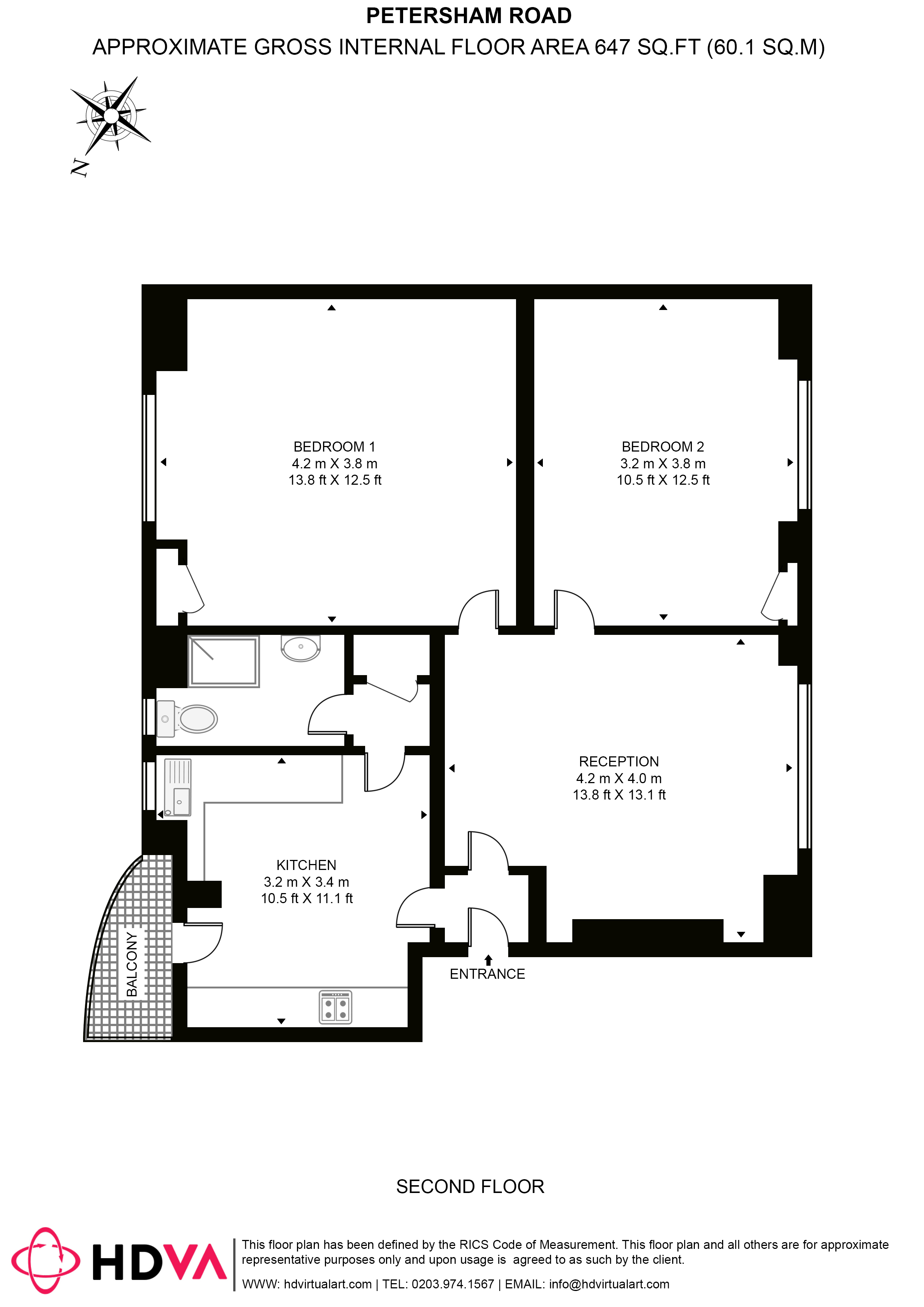 50, Petersham Road, Richmond floorplan