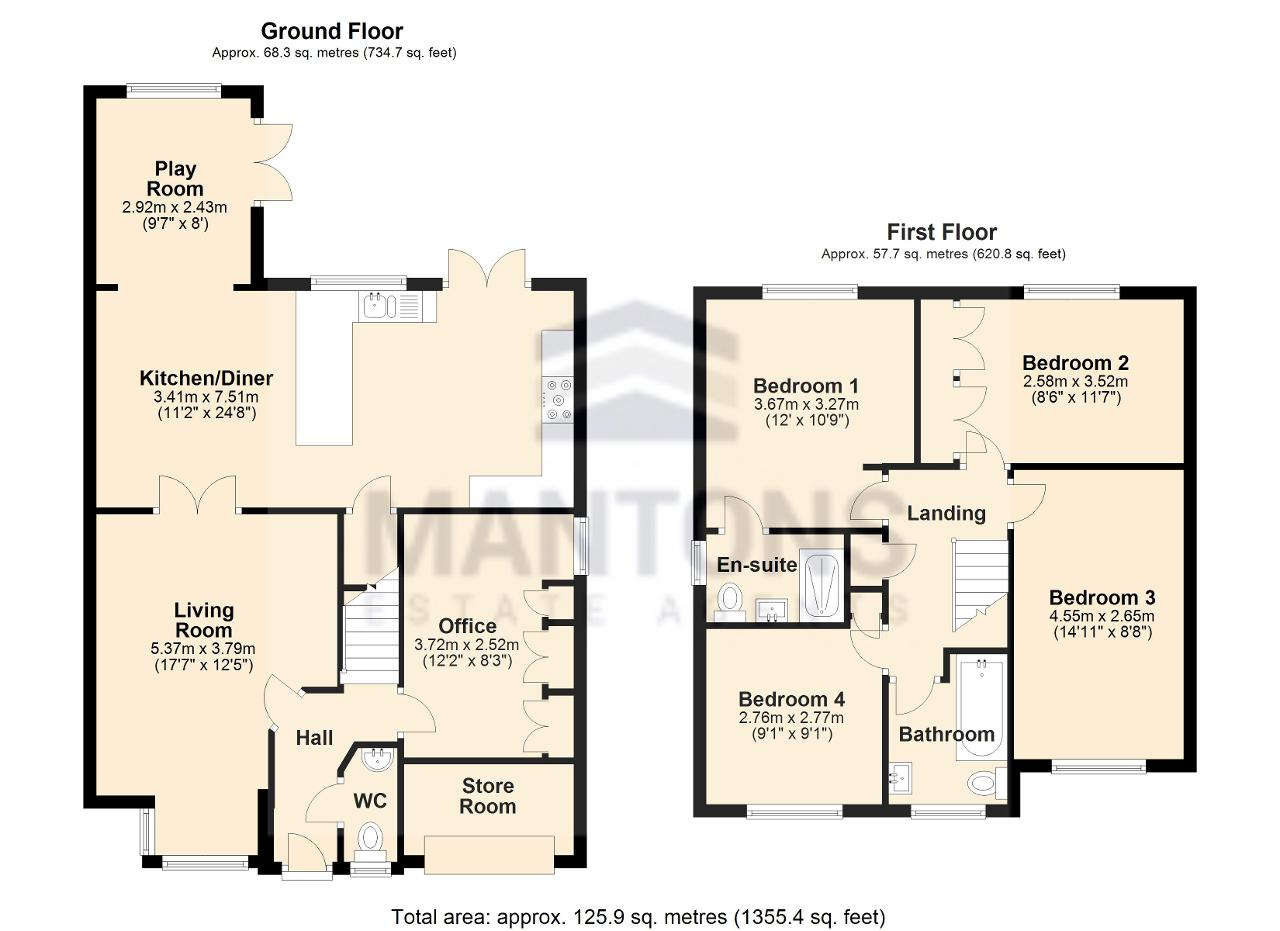 25, Smithcombe Close, Barton Le Clay floorplan