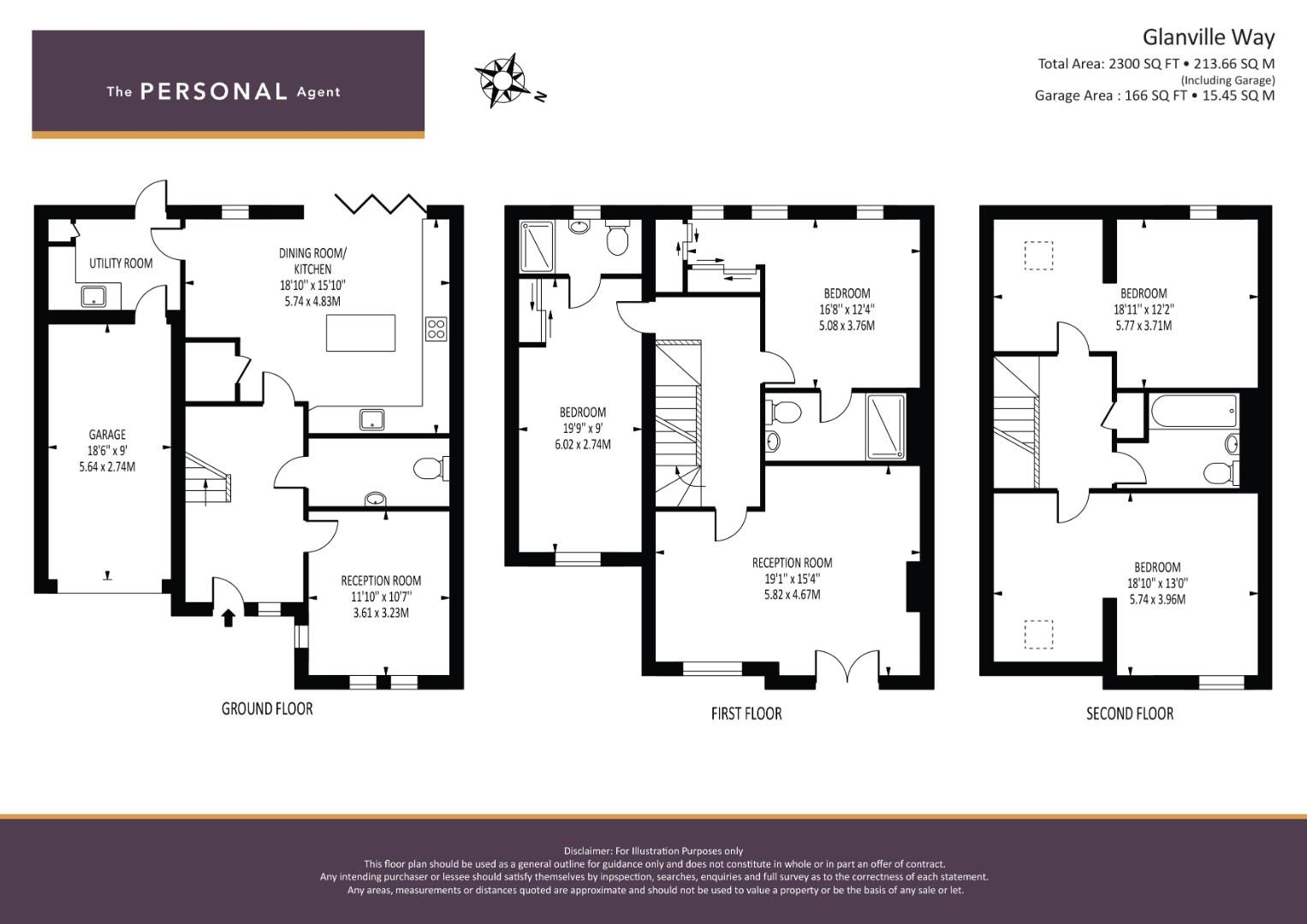1, Glanville Way, Epsom floorplan