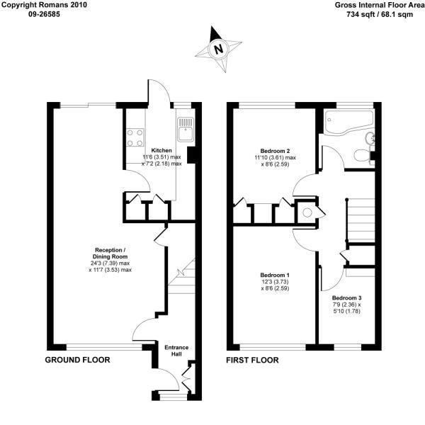 3 Bedrooms End terrace house to rent in Wey Close, Camberley, Surrey, Surrey GU15