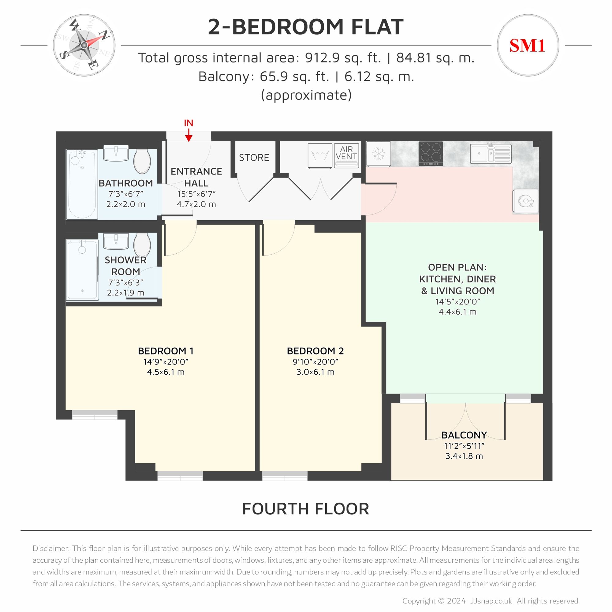 34 Charlotte House, Sutton floorplan