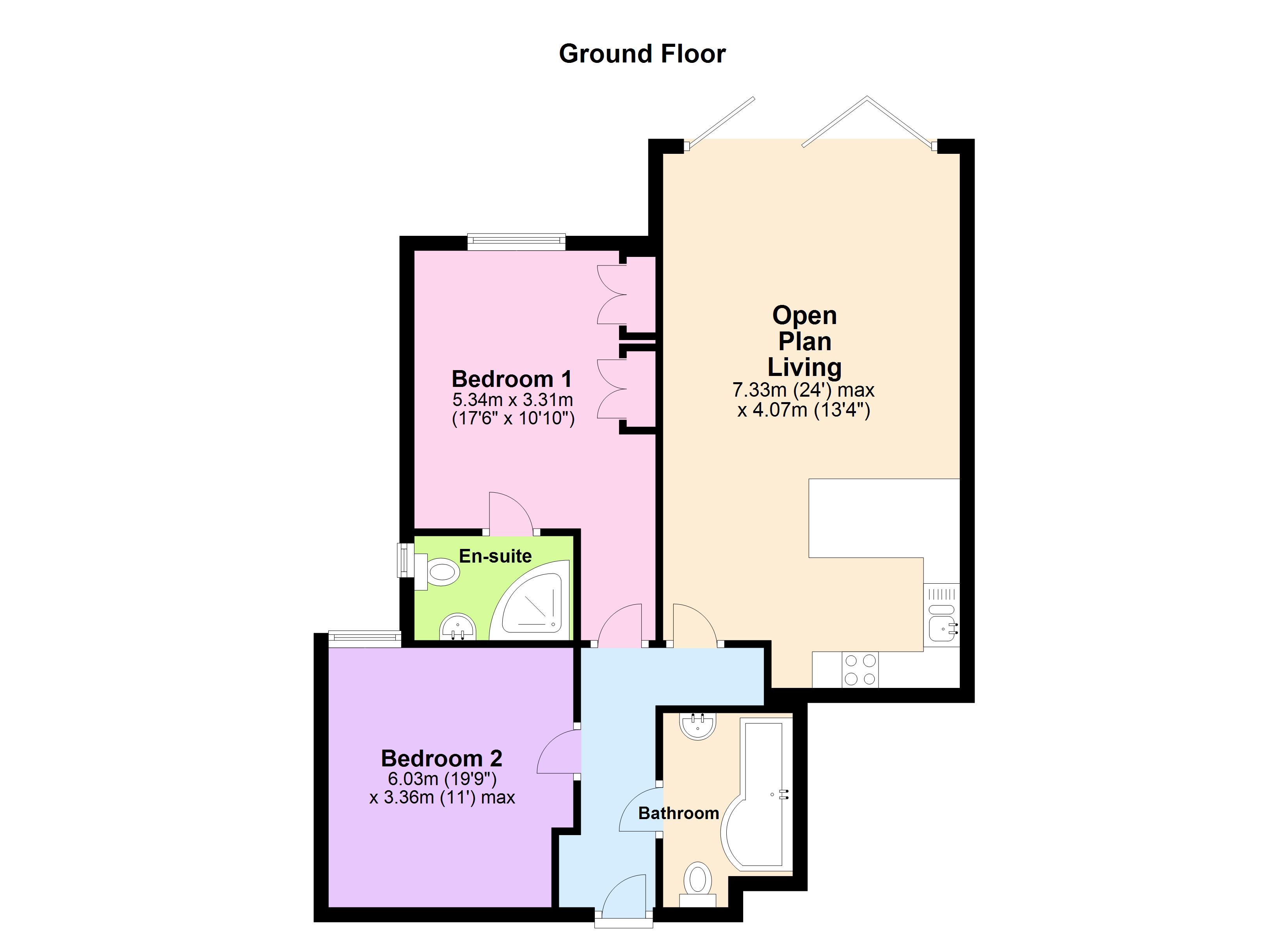1, Old Dairy Heights, 91, High Street, Ryde floorplan