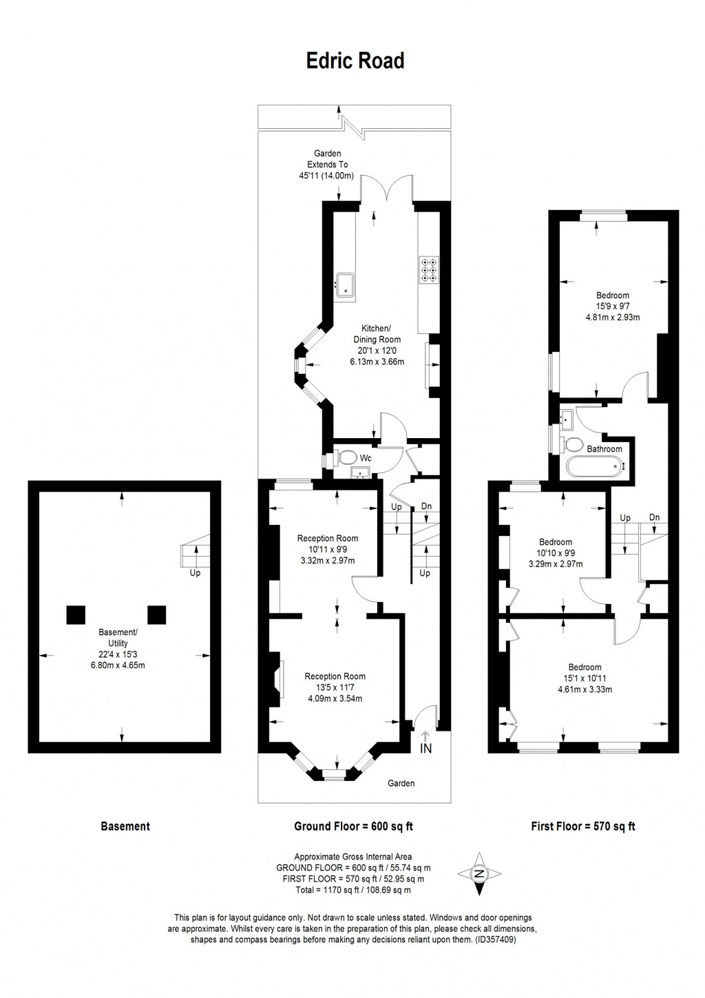 Edric Road, New Cross SE14, 3 bedroom terraced house for sale